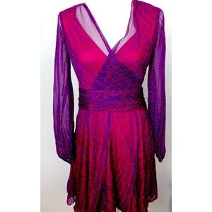 Diane Von Furstenberg Blue and Red Dress